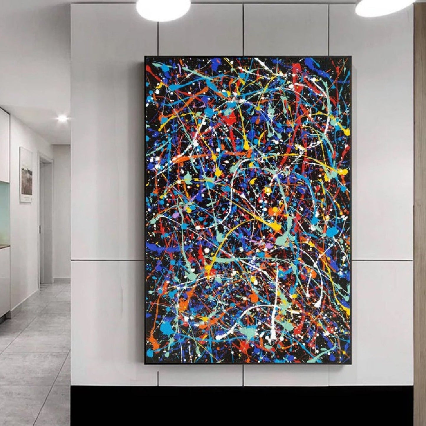 Acrylic Pollock Style Replica Hand Painted Artwork