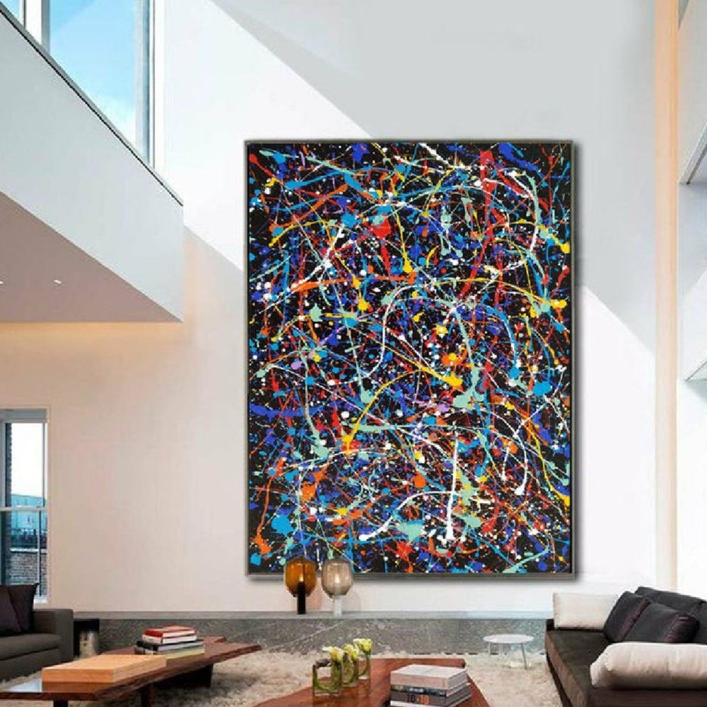 Acrylic Pollock Style Replica Hand Painted Artwork