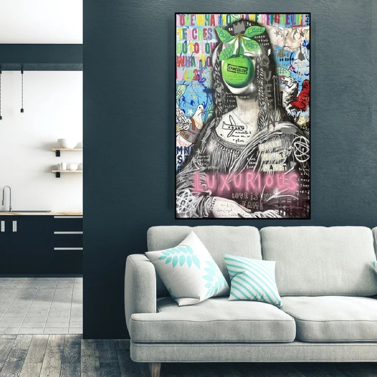 Luxurious Mona Lisa Graffiti Pop Art Oil Painting