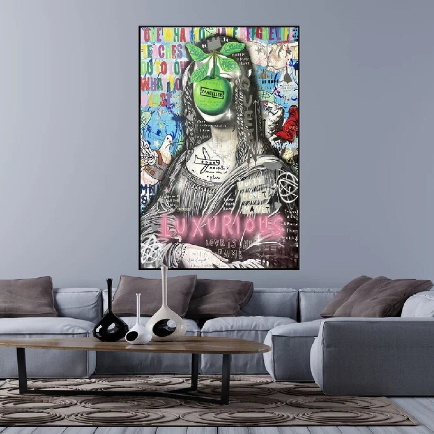 Luxurious Mona Lisa Graffiti Pop Art Oil Painting