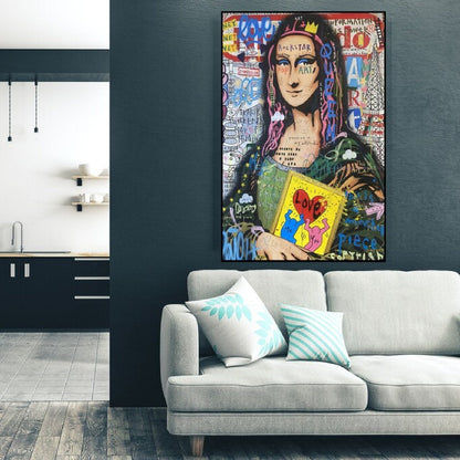 Original Mona Lisa 100% Hand Painted Love Pop Art