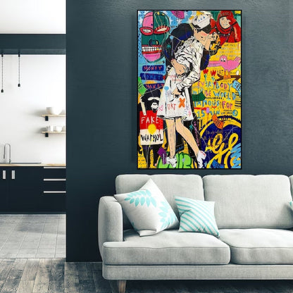 Graffiti Lovers Pop Art Original Acrylic Painting