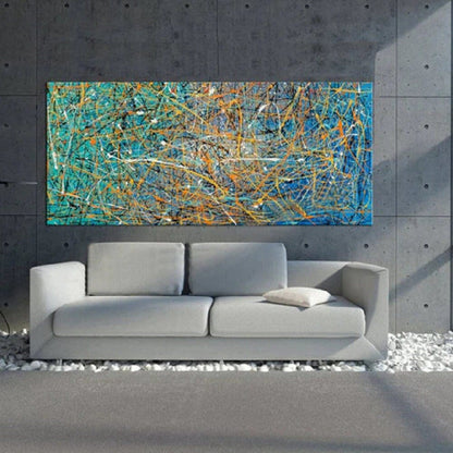 Large Minimal Style Expressionism Action Painting