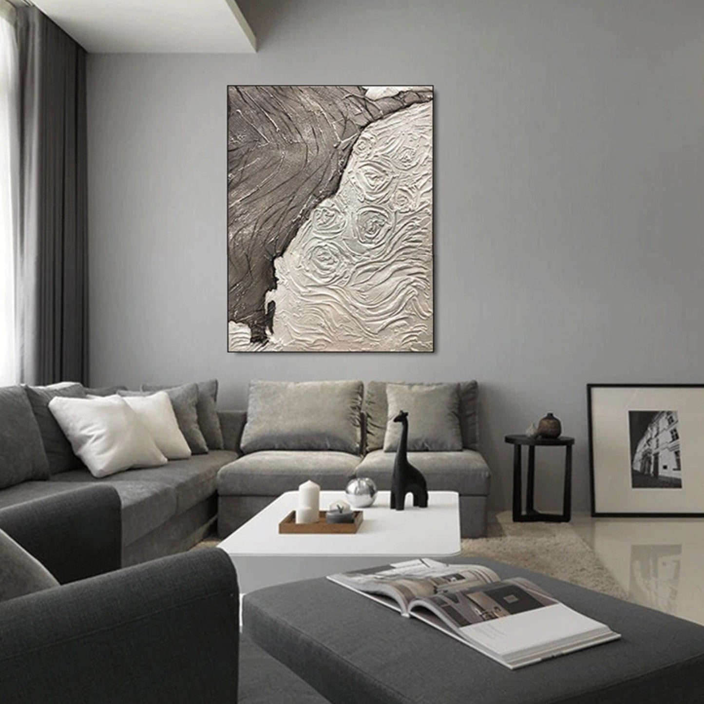 Rose Flowers Heavy Textured 100% Hand Painted Art