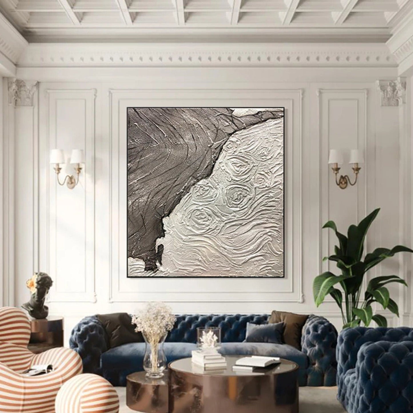 Rose Flowers Heavy Textured 100% Hand Painted Art