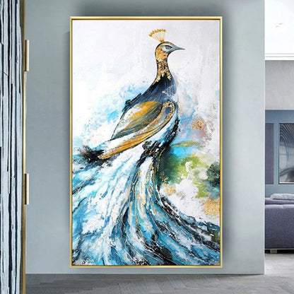 Beautiful Peacock 100% Hand Painted Modern Artwork