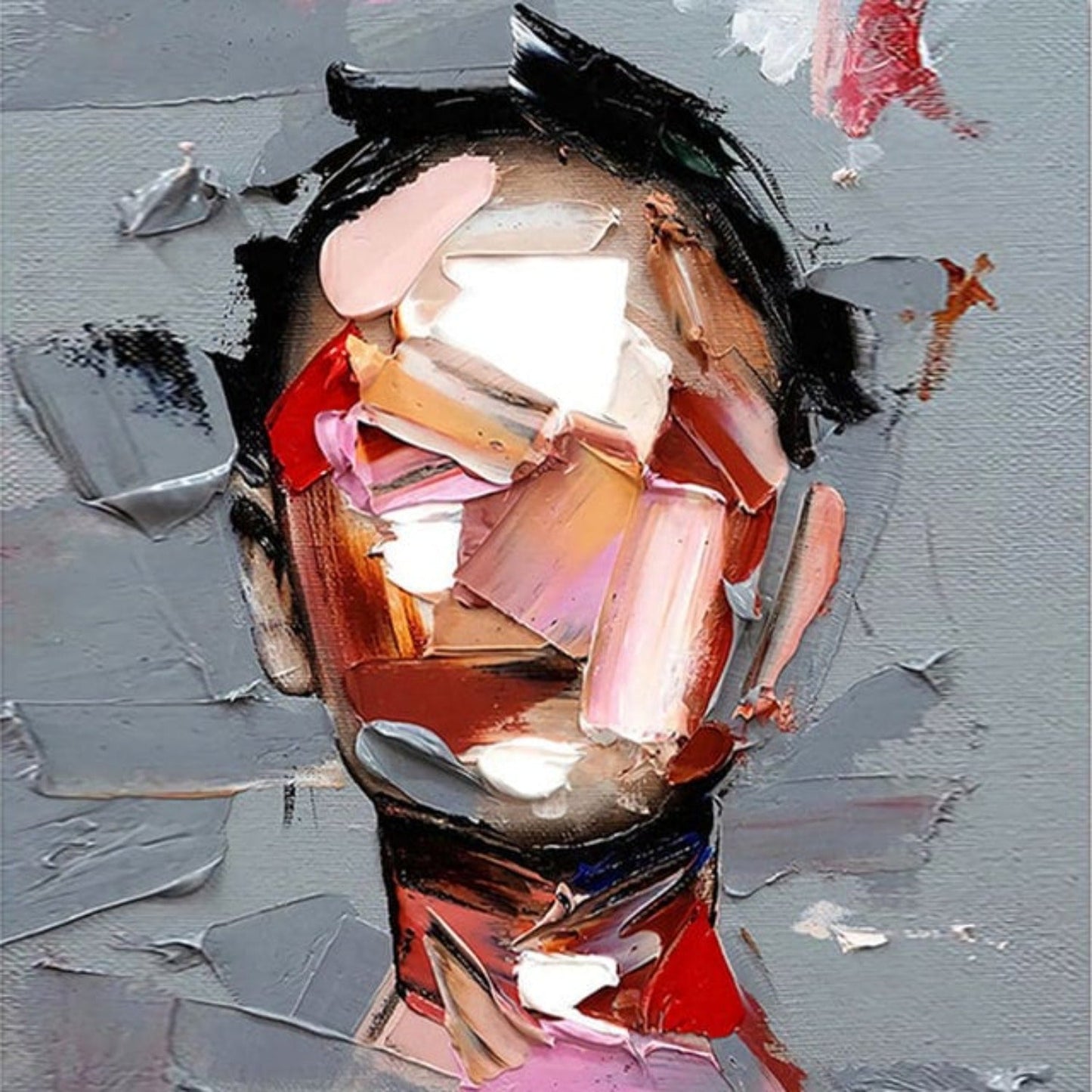 Palette Knife Face 100% Hand Painted Wall Art