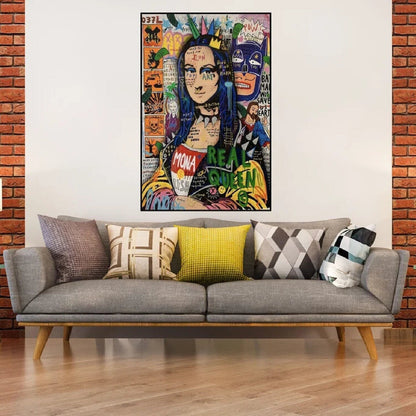 Graffiti Real Queen Mona Lisa Pop Wall Painting