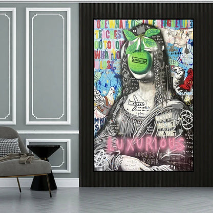 Luxurious Mona Lisa Graffiti Pop Art Oil Painting