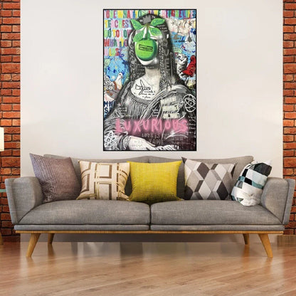 Luxurious Mona Lisa Graffiti Pop Art Oil Painting