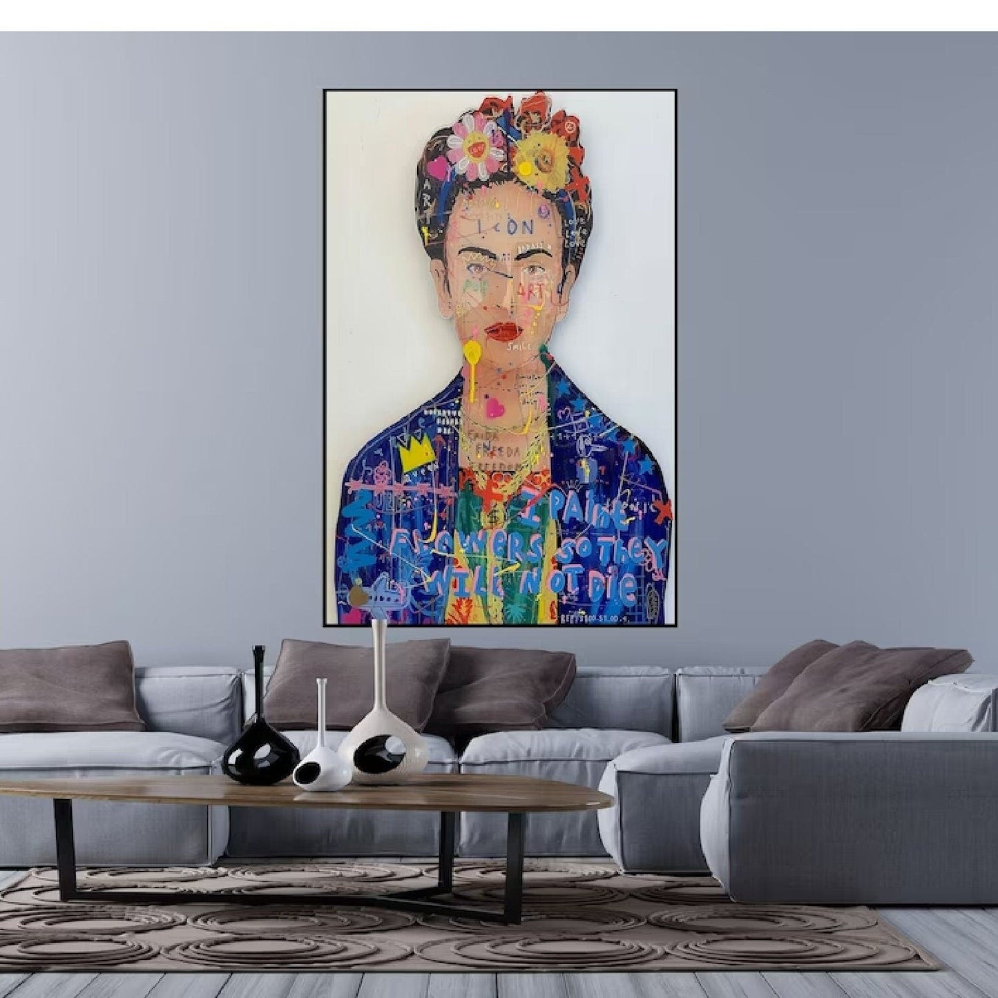 Frida Kahlo 100% Hand Painted Acrylic Wall Pop Art