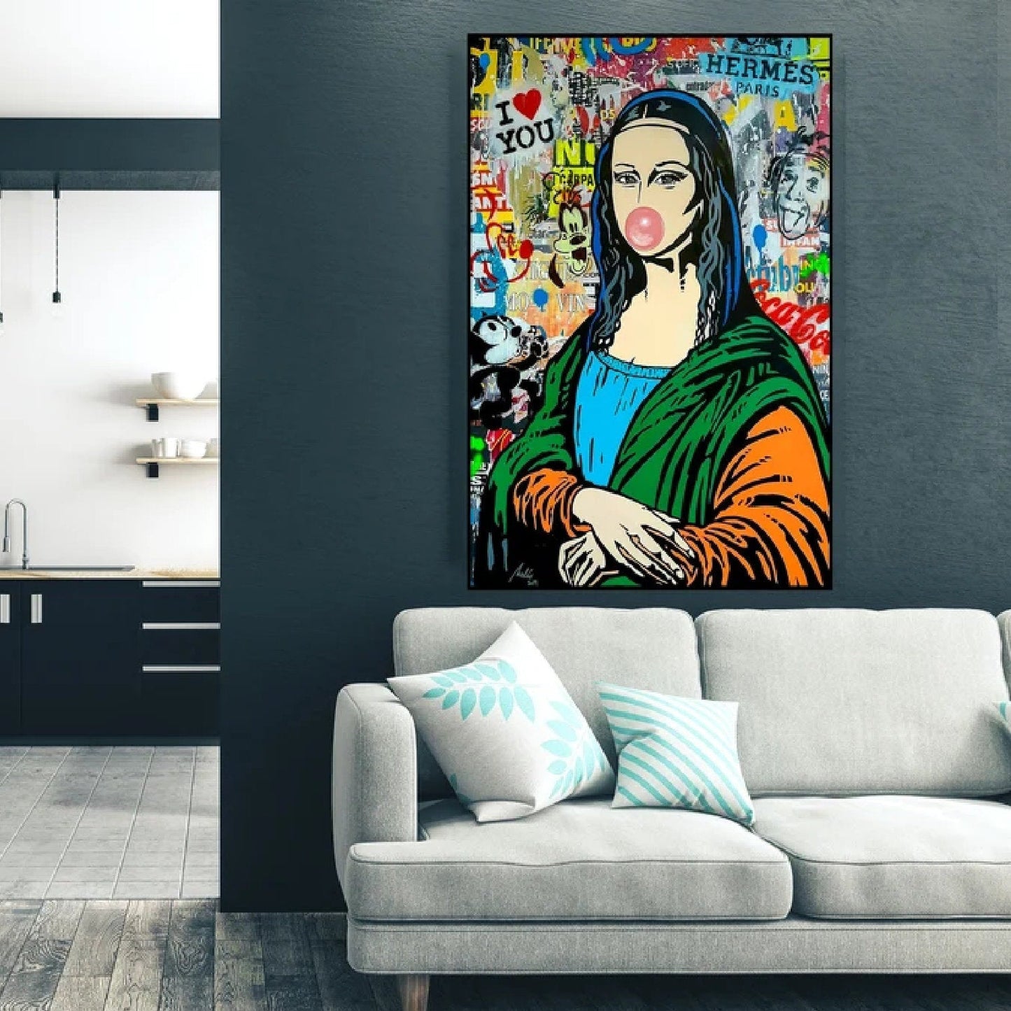 Banksy Style Mona Lisa 100% Hand Painted Pop Art