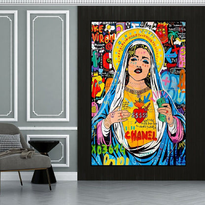 Colorful Woman 100% Hand Painted Pop Art Painting