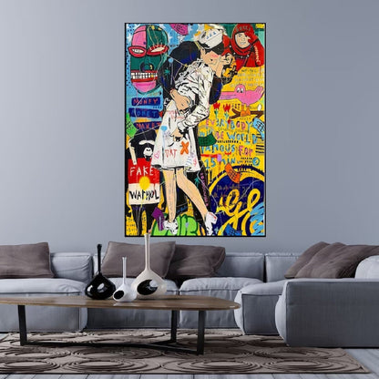 Graffiti Lovers Pop Art Original Acrylic Painting