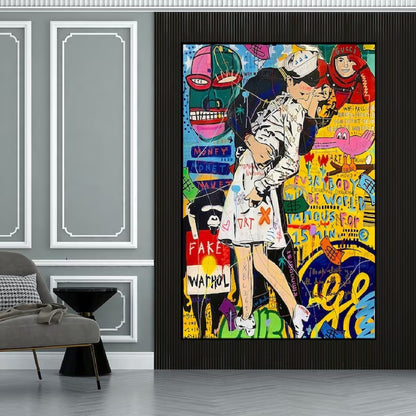 Graffiti Lovers Pop Art Original Acrylic Painting