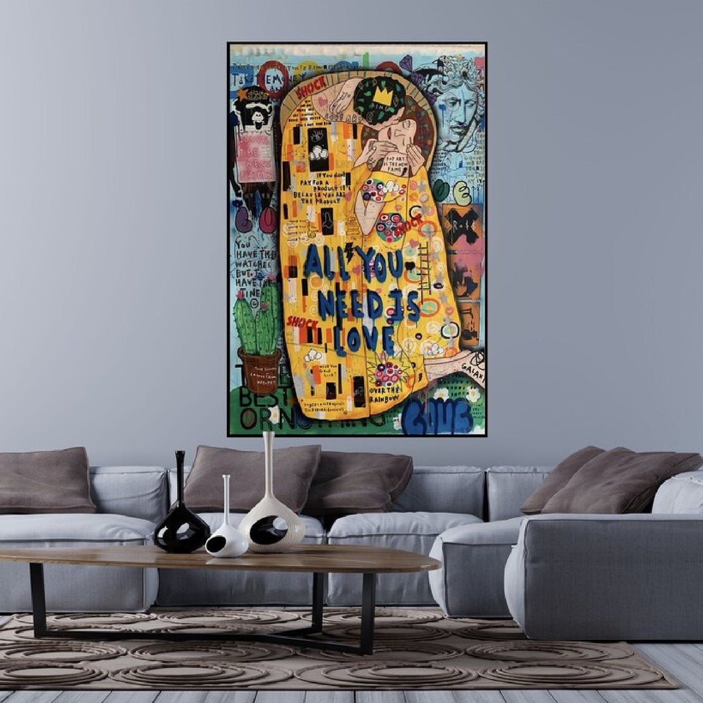 All You Need Is Love 100% Hand Painted Pop Art