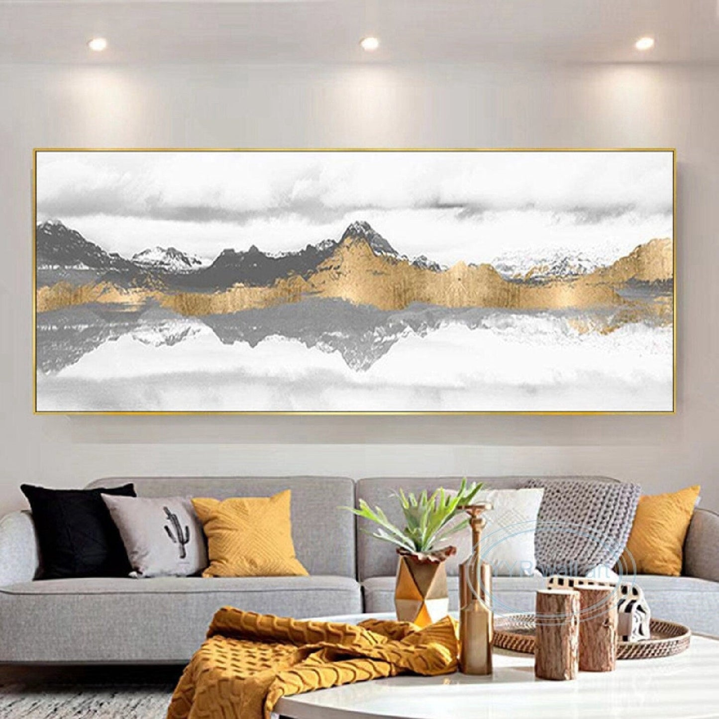 Acrylic Mountain Range 100% Hand Painted Wall Art