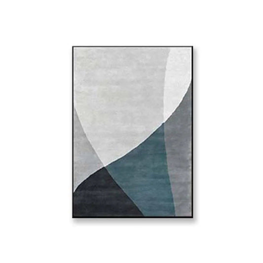 Grey Blue Minimalist Hand Painted Wall Art