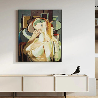 Picasso Neutral Colours Girl 100% Hand Painted Art