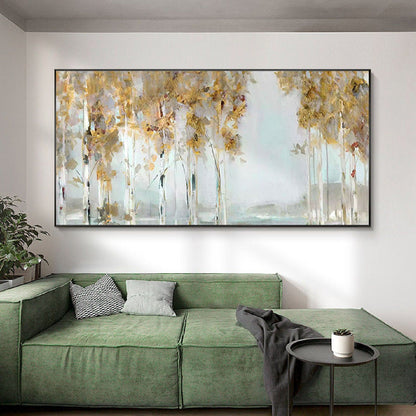 Beautiful Birch Trees 100% Hand Painted Wall Art