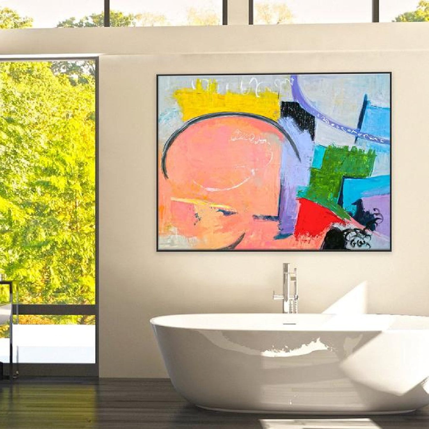 Modern Expressionism Hand Painted Woodbury Artwork