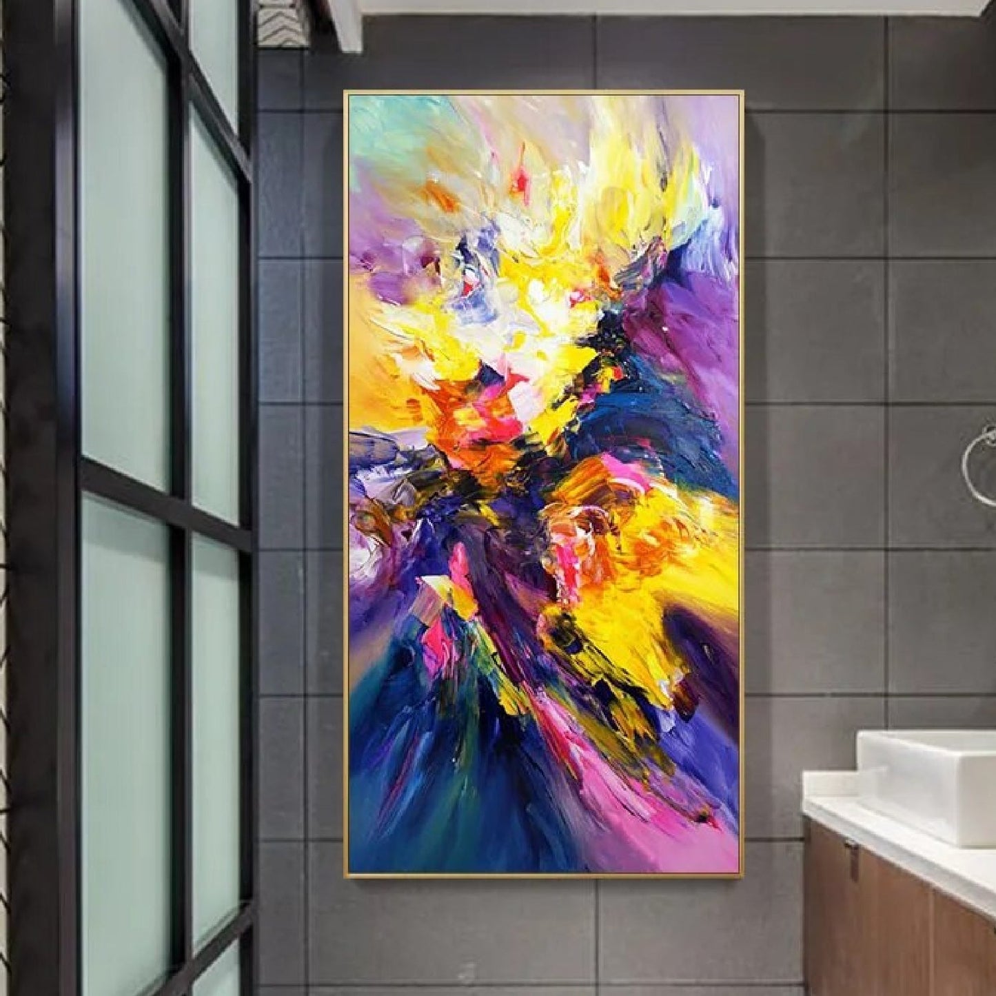 Large Abstract Energetic Rich Palette Expression Art