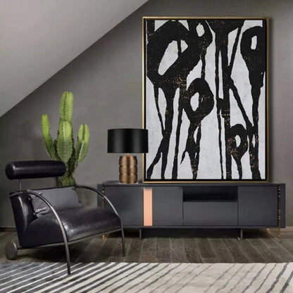 Large Abstract Living Room Decor Oil Painting