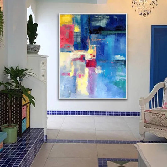 Large Abstract Vibrant Colour Minimalist Painting