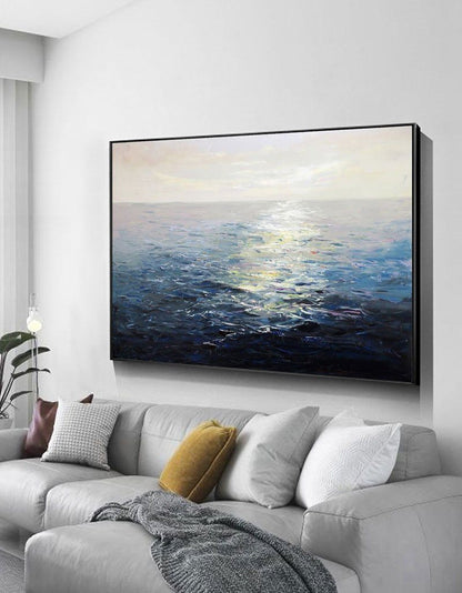 Abstract Ocean Canvas Painting #ABSH02