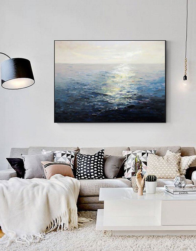 Abstract Ocean Canvas Painting #ABSH02