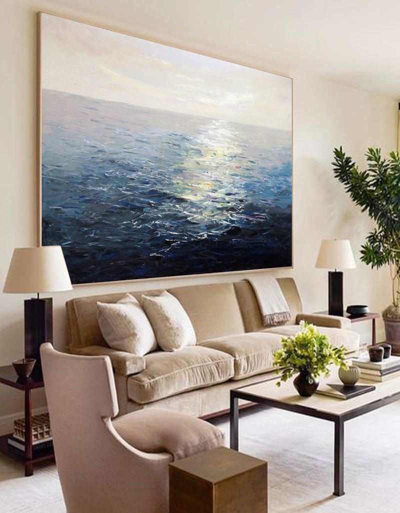 Abstract Ocean Canvas Painting #ABSH02