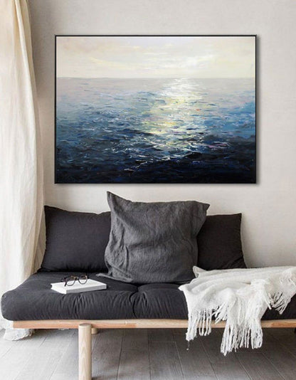 Abstract Ocean Canvas Painting #ABSH02