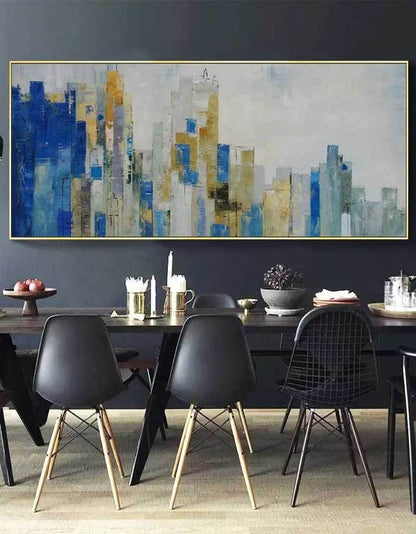 Large Original Abstract Urban Skyline Art #URP01