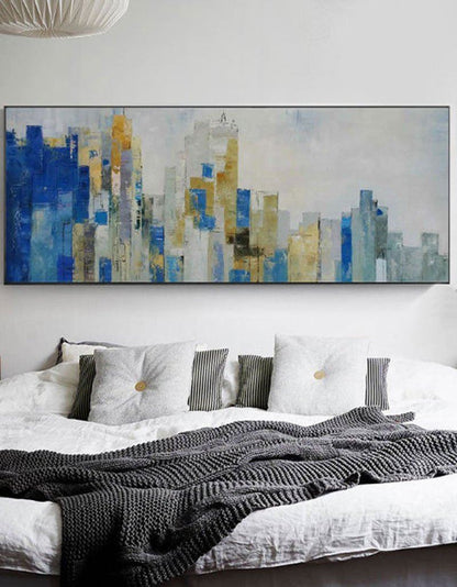 Large Original Abstract Urban Skyline Art #URP01