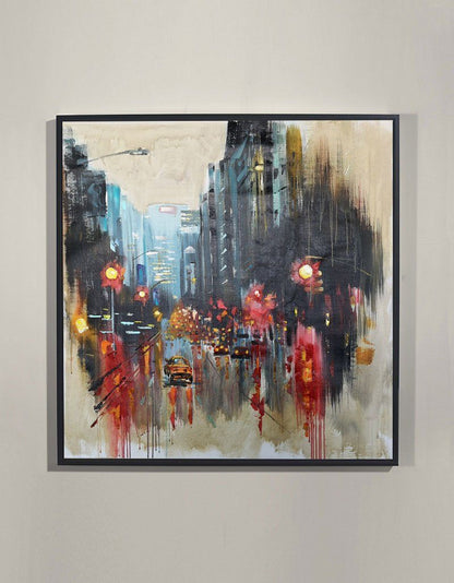 Large Urban Night scene Art #URS02