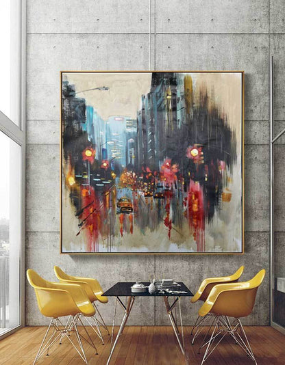 Large Urban Night scene Art #URS02