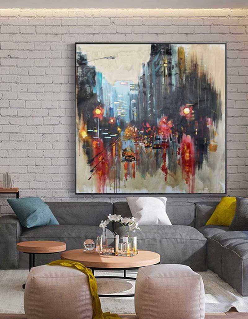 Large Urban Night scene Art #URS02