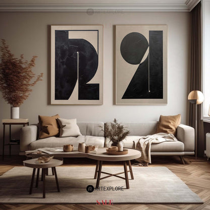 Set of 2 Abstract Art #ABAO60