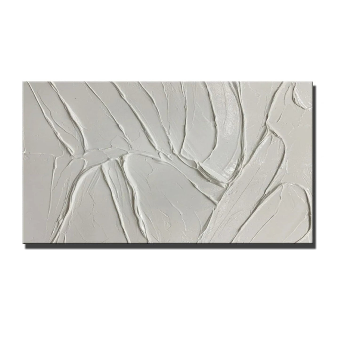 Minimalist White 3D Textured Abstract Modern Painting