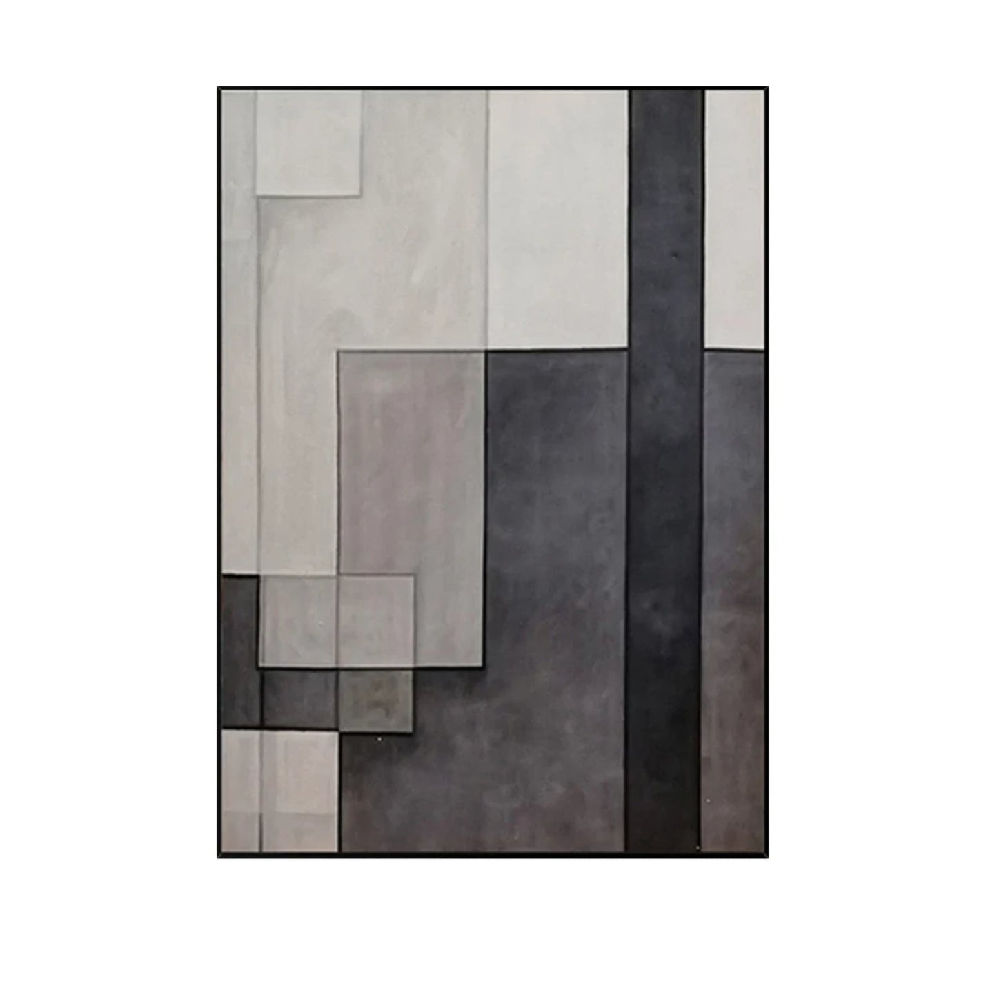 Minimial Neutral Colour Geometric Pattern Painting