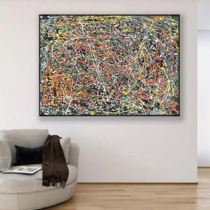 Modern Abstract Expressionism Jackson Pollock Inspired Art