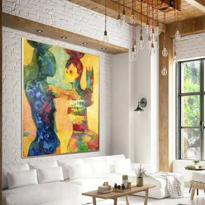 Modern Abstract Figurative Textured Oil Painting