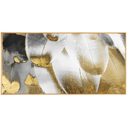 Modern Luxury Gold Feathers Minimalist Painting