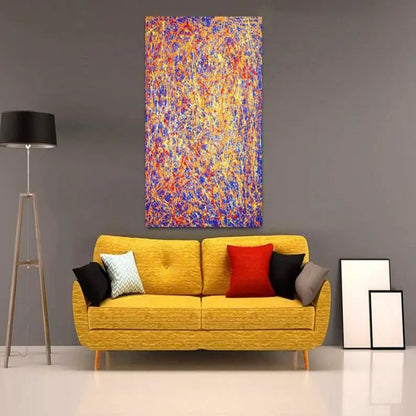 Multicolour Abstract Drip Pollock-Inspired Art