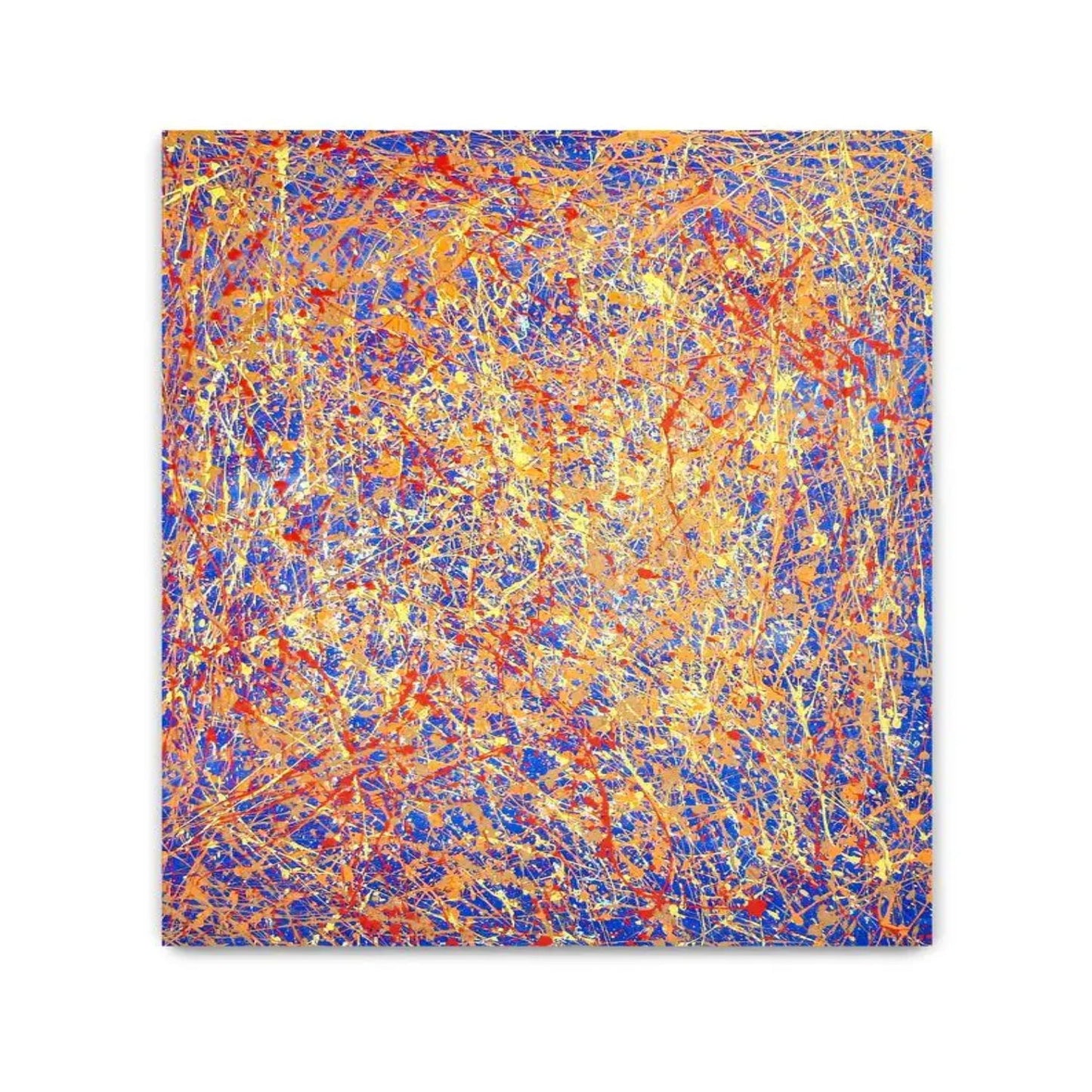 Multicolour Abstract Drip Pollock-Inspired Art