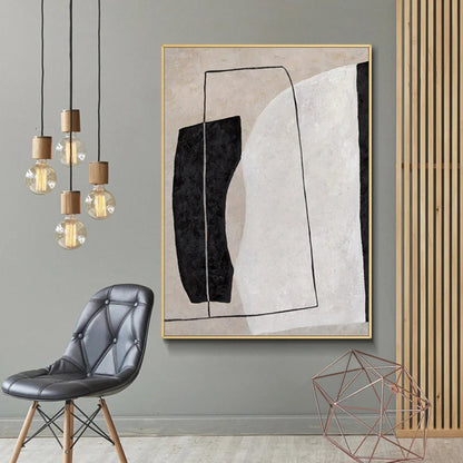 Nordic Morandi Colour Minimal Geometric Painting