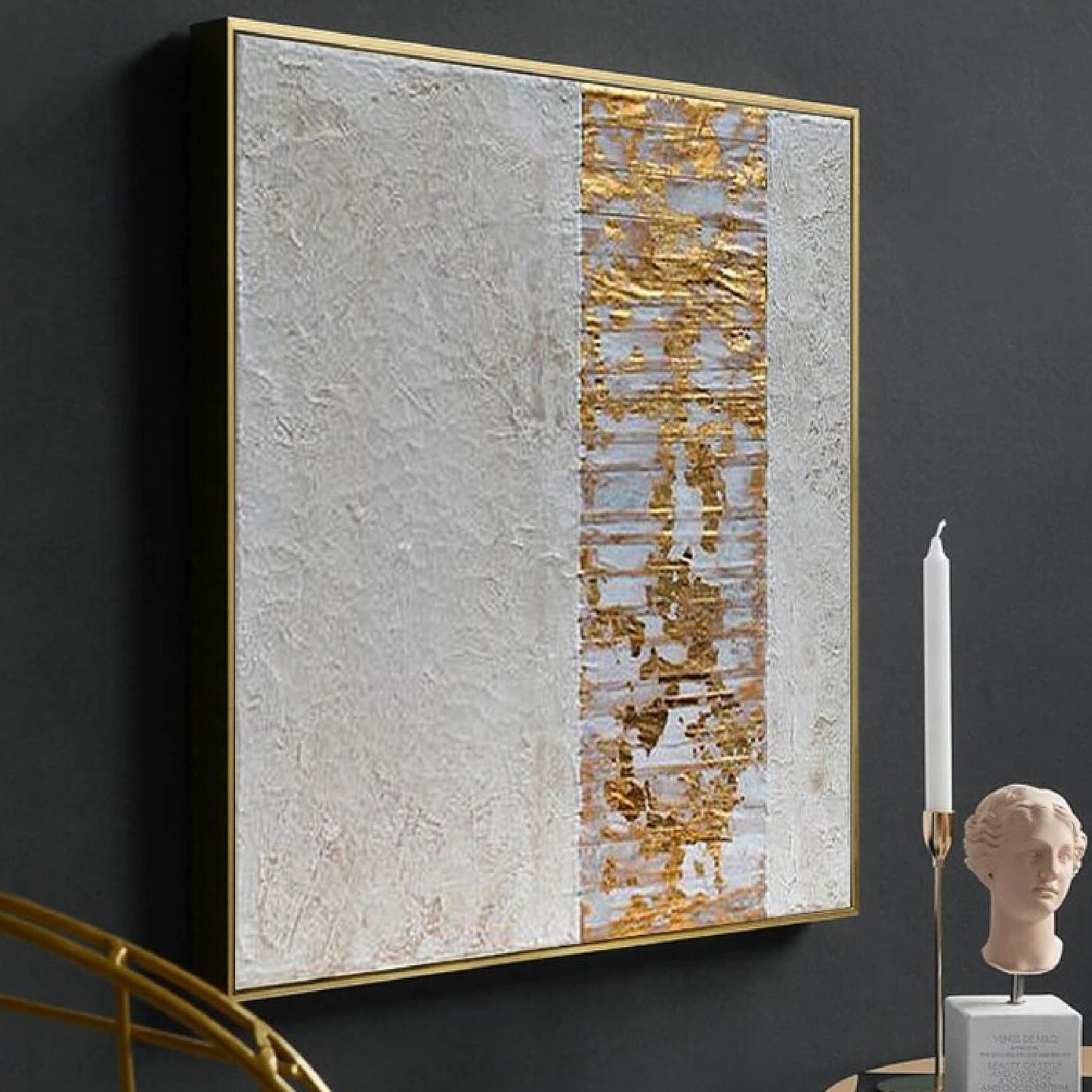 Nordic Style Minimalist Heavy Textured Painting