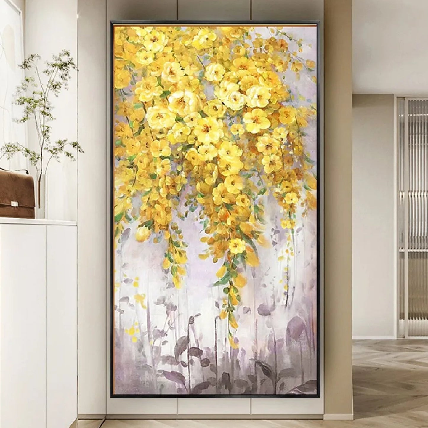 Nordic Yellow Blooming Spring Flowers Nature Art