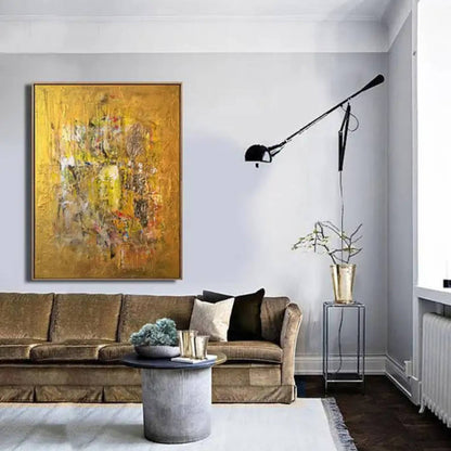 Original 3D Textured Golden Contemporary Painting