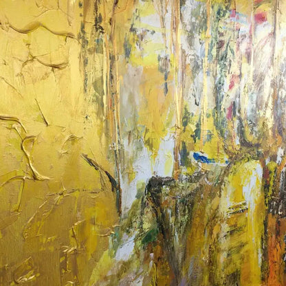 Original 3D Textured Golden Contemporary Painting